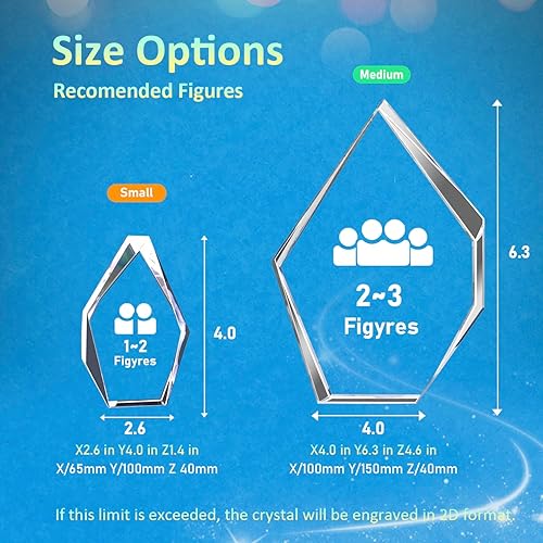Miniatura 4 de HAN'S LASER Foto personalizada en cristal 3D, diseño de iceberg, para día de San Valentín, aniversario, cumpleaños, regalos para parejas para mujer,