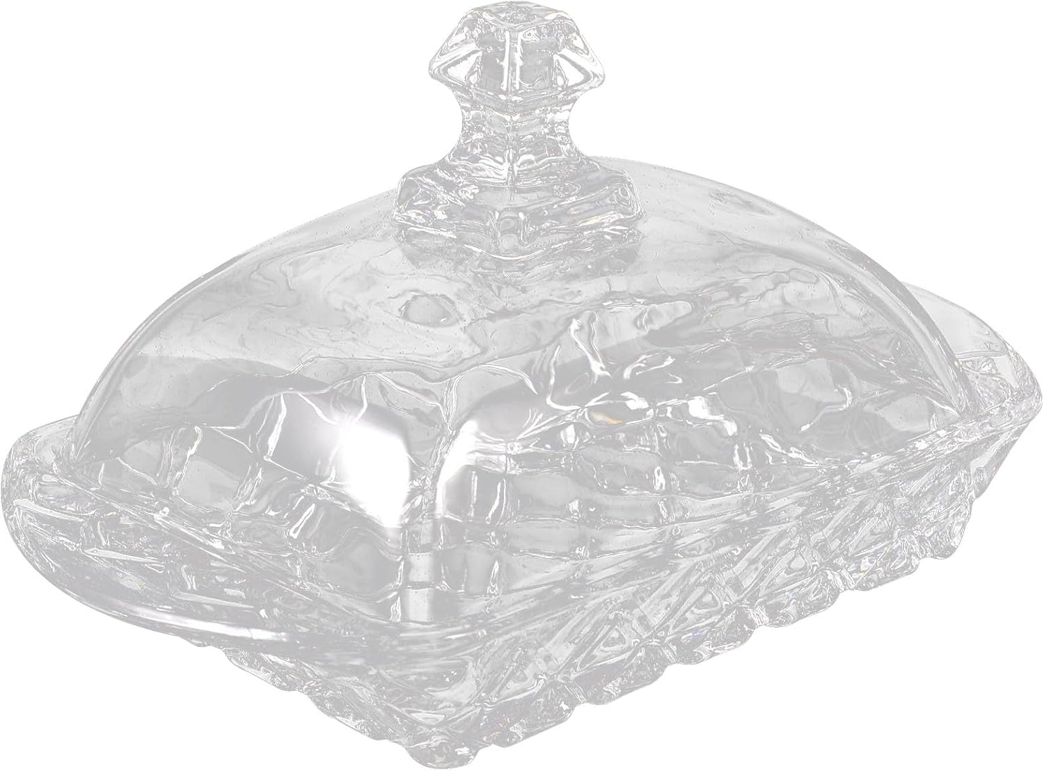 Glass Butter Storage Box with Lid Reusable Covered Butter Dish and Cheese Tray for Fresh Keeping Odor-resistant Transparent Glass Container for Countertop Use