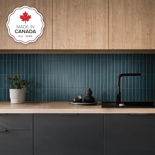 Miniatura 5 de SMART TILES Protector contra salpicaduras para despegar y pegar, 5 hojas de 11.87 x 9 pulgadas, adhesivo 3D para cocina, baño, azulejos de pared