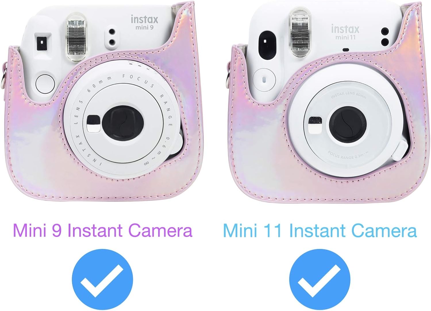 Super Cheap 🛒 QUEEN3C Instant Mini 11 Protective Case Bundle, for Mini 11 Instant Camera, with Adjustable Shoulder Strap. (Case Bundle, Aurora Pink Kit)