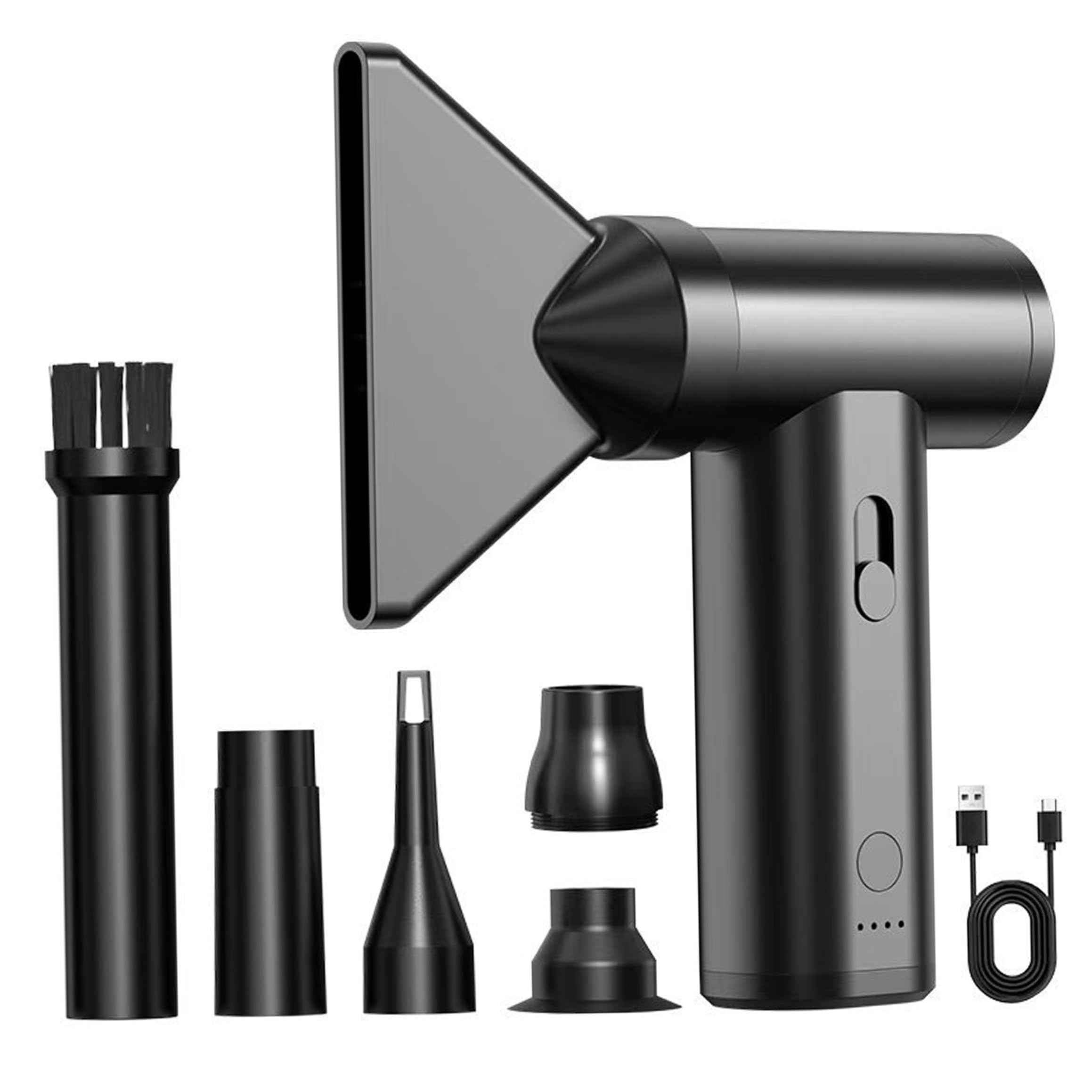 Mini dépoussiéreur d'air professionnel sans fil à vitesse pour voiture, sécheur d'air électrique et souffleur pour les détails de voiture, nettoyage de PC, clavier, usage domestique
