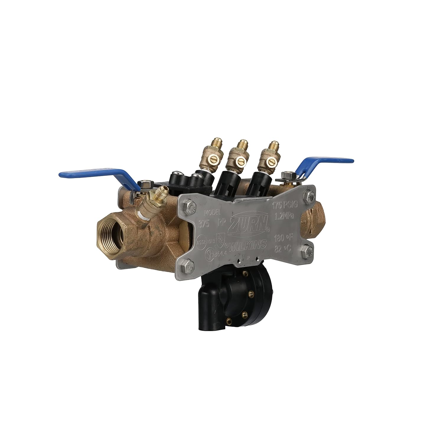 Zurn Wilkins 1-375FT 1" 375 Reduced Pressure Principle Backflow Preventer with SAE Flare Test Fitting