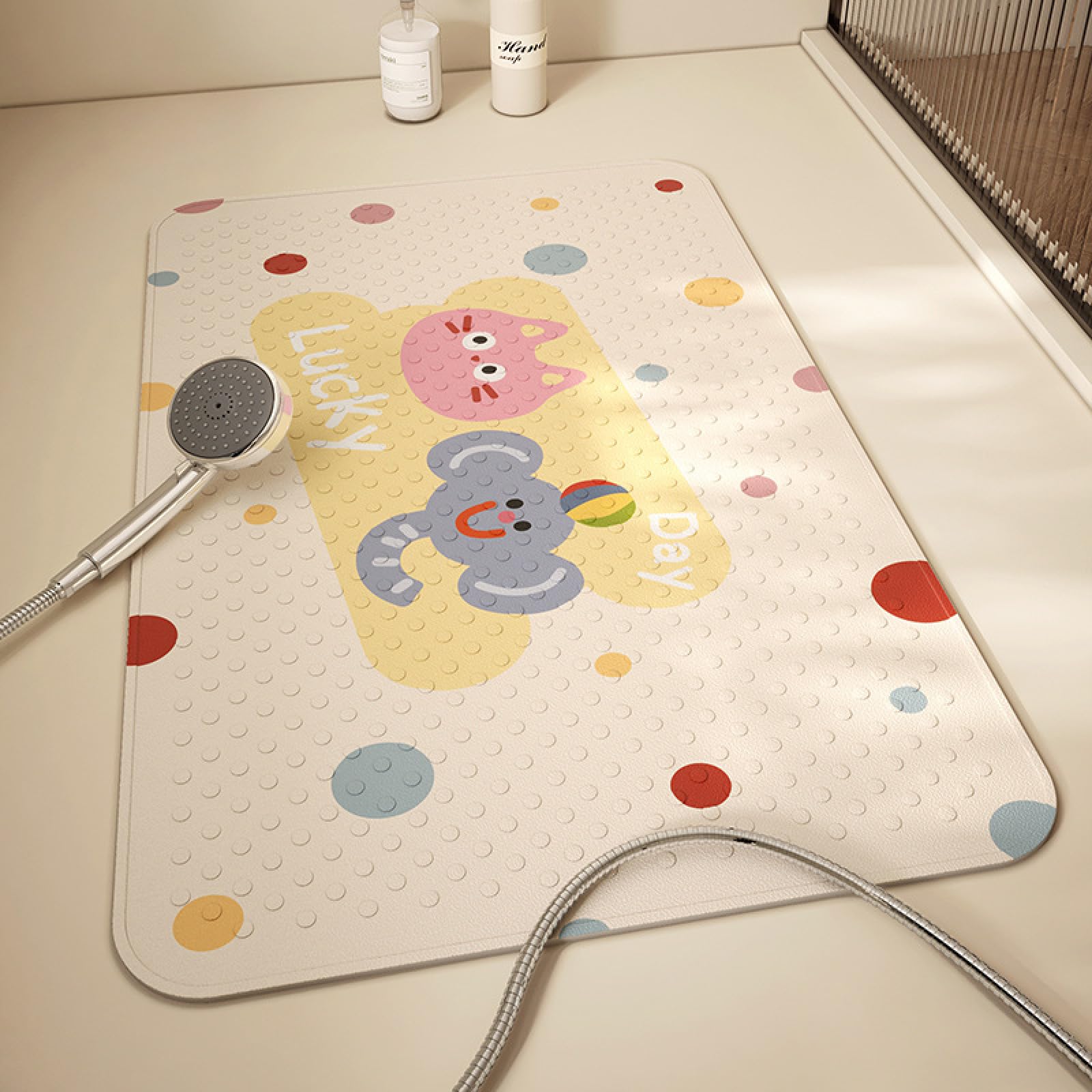 Tappeto Antiscivolo Doccia 60X90Cm Elefante Cartone Animato Tappetino Bagno,Antiscivolo Per Tappeti Vasca,Per Tappeti Lavabile In Lavatrice,Resistente Materiale Pvc Con Ventose