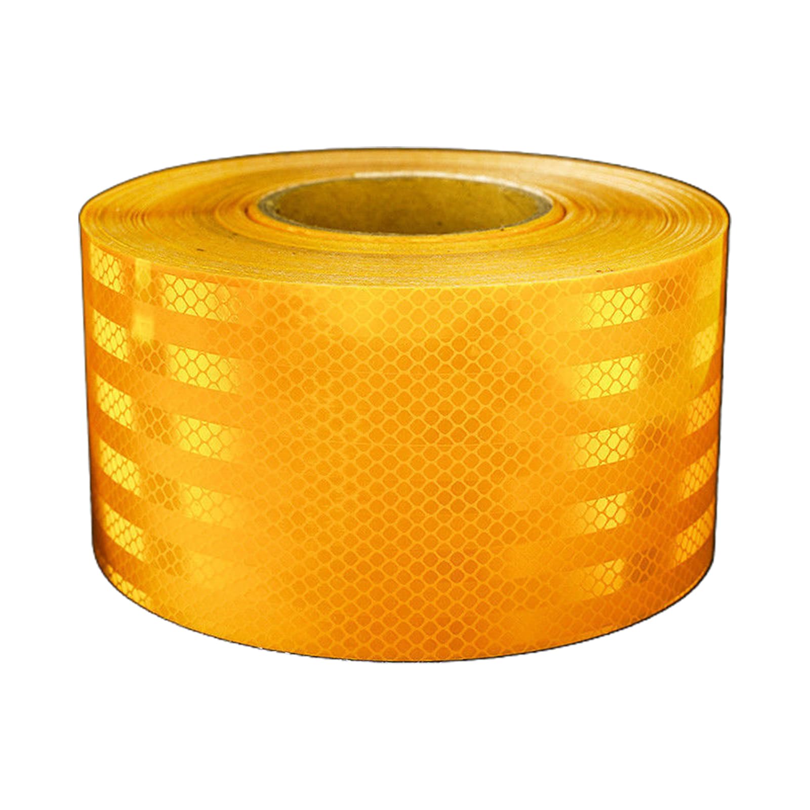 eallen 10 Cm X 45 Metros Cinta Reflectora Autoadhesiva De Alta Visibilidad, Cinta Marca De Seguridad para Instalaciones De Transporte por Carretera, Vehículos, Naves, Calles,Amarillo