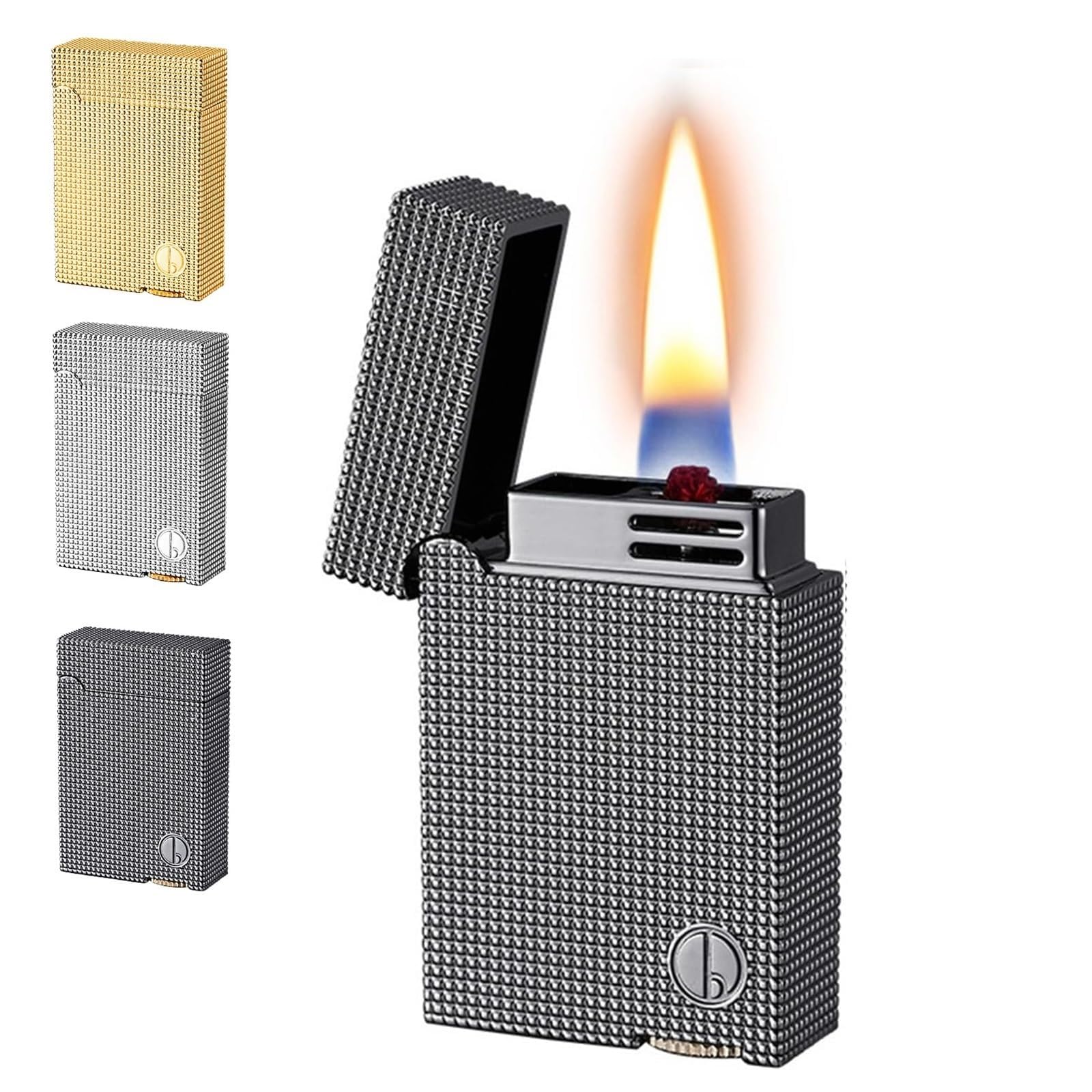 Briquet au kérosène anti-panne avec flamme coupe-vent en métal robuste