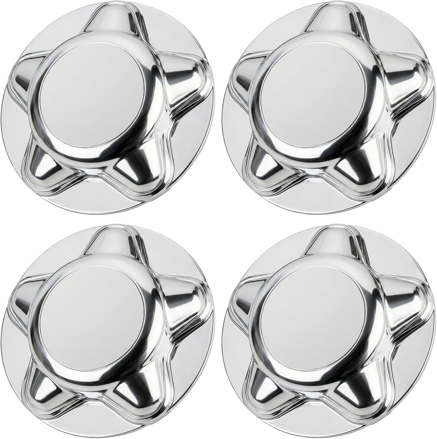 Mupera 4 Pcs 7" Hub Caps with 5-Lug Steel Wheel Chrome, Rust and Corrosion Resistant Wheel Center Caps Compatible with 1997-2004 Ford F150 & 1997-2002 Ford Expedition
