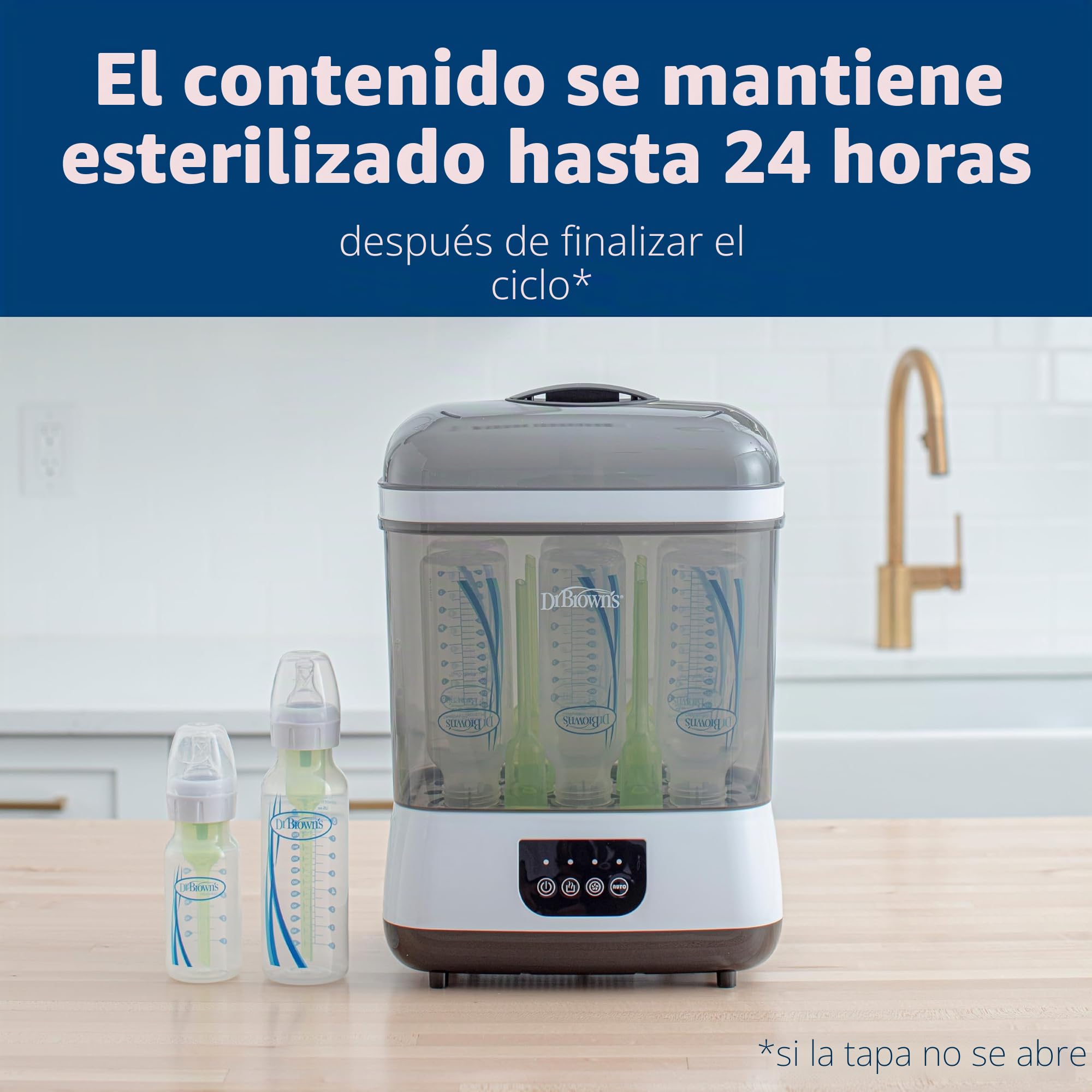 Dr. Brown's Clean Steam biberón y chupete esterilizador y secador