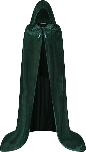 Velvet Cape for Men Women,Velvet Cloak with Hood for Halloween