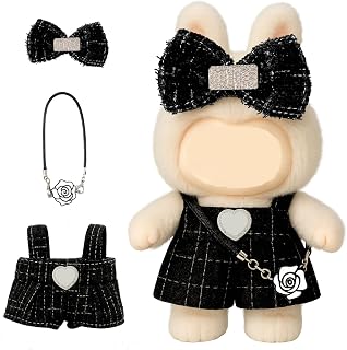 Cute Doll Clothes for ( NO Doll) Design Toy Outfits Blind Mystery Box Accessories Mini Big Into Energy Monster Case Cover Protector Bag Coke Display Charm (Black)