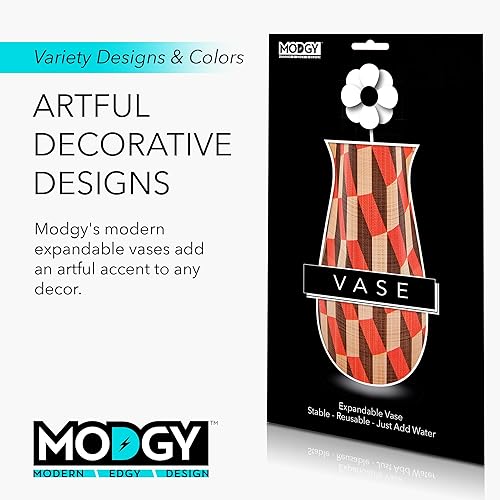 Miniatura 5 de MODGY Florero extensible de plástico decorativo moderno para centros de mesa de flores, decoración de mesa de comedor, sala de estar, baño, oficina,