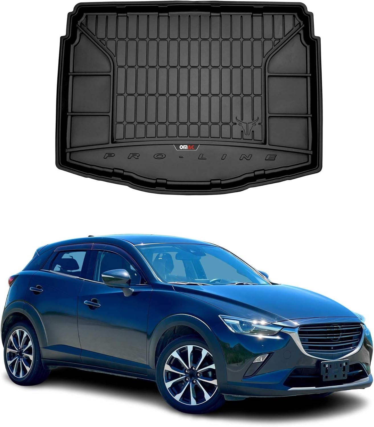 OMAC Premium Cargo Mats Liner for Mazda CX-3 2016-2021 All-Weather Heavy Duty