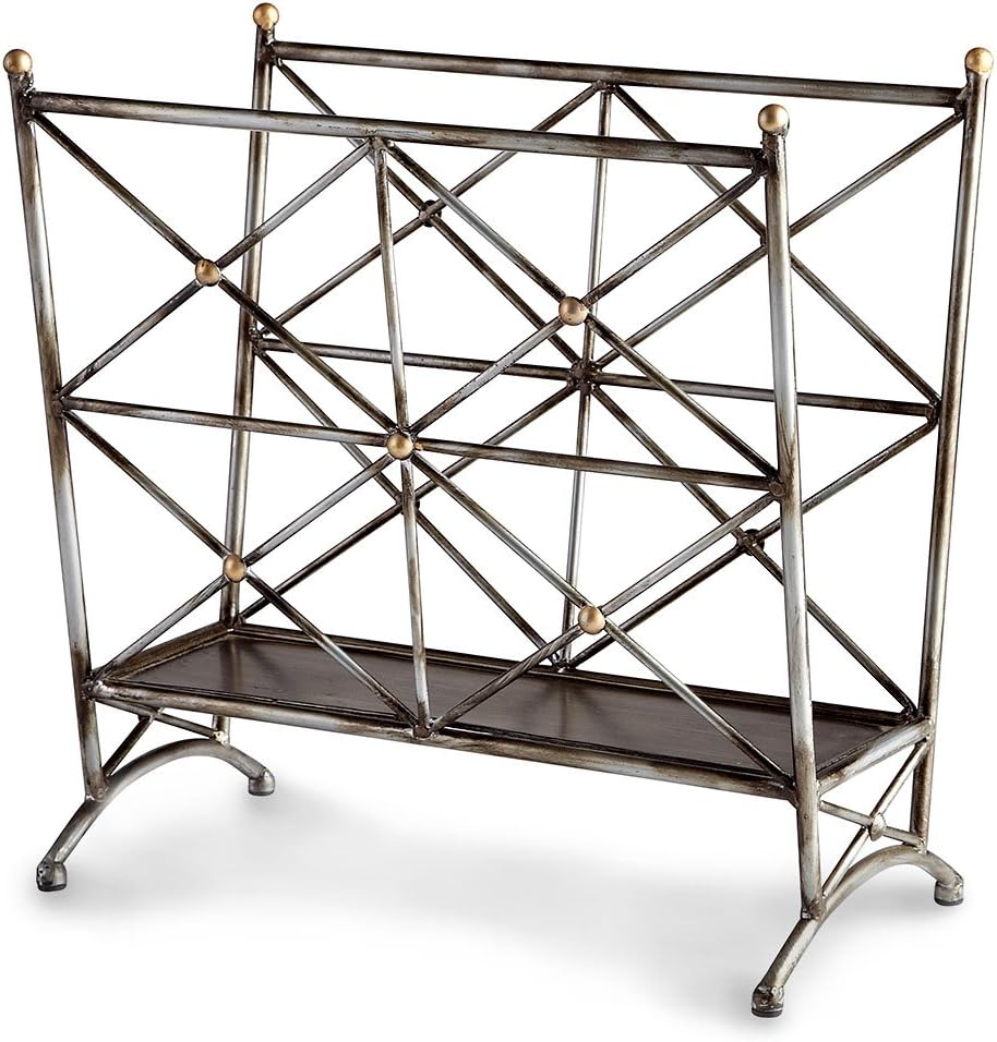 CYAN DESIGN 06188 Cleveland Magazine Holder, Bronze and