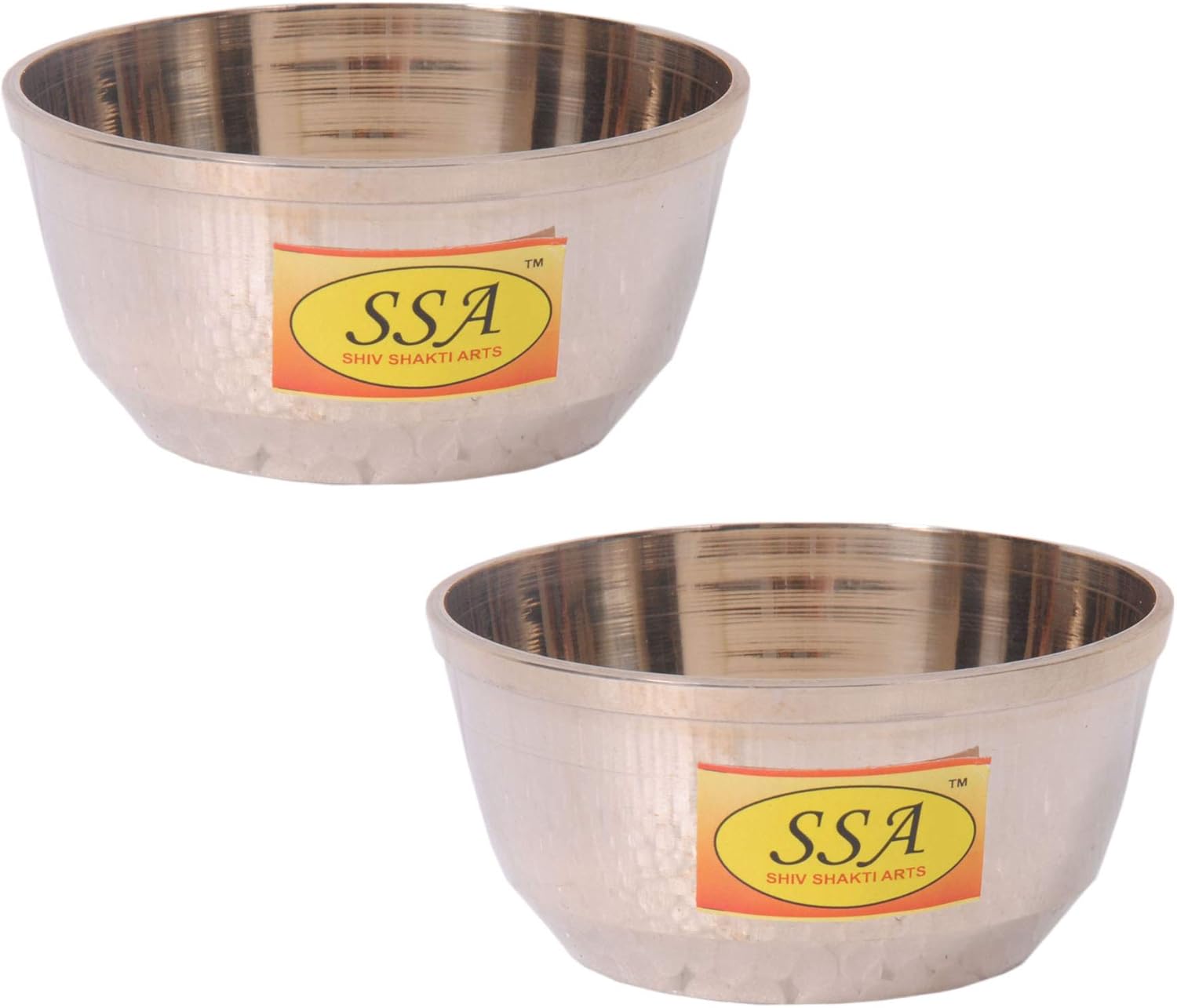 SHIV SHAKTI ARTS ハンドメイド ピュアブロンズ カンサボウル プレーンデザイン サービングフード インド家庭用品 容