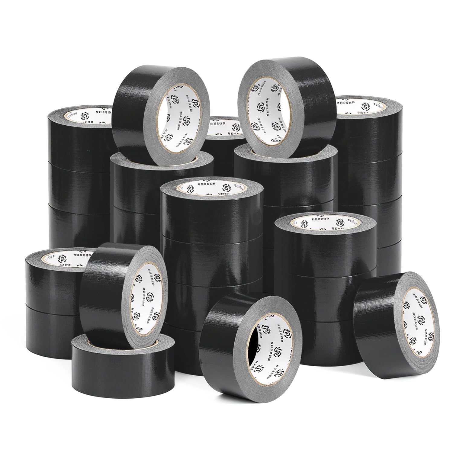 ROSEUP Cinta adhesiva resistente, 7.5 mil de grosor, 2 pulgadas x 30 yardas, flexible, sin residuos, impermeable y rasgado a mano, multiusos para interiores y exteriores, color negro