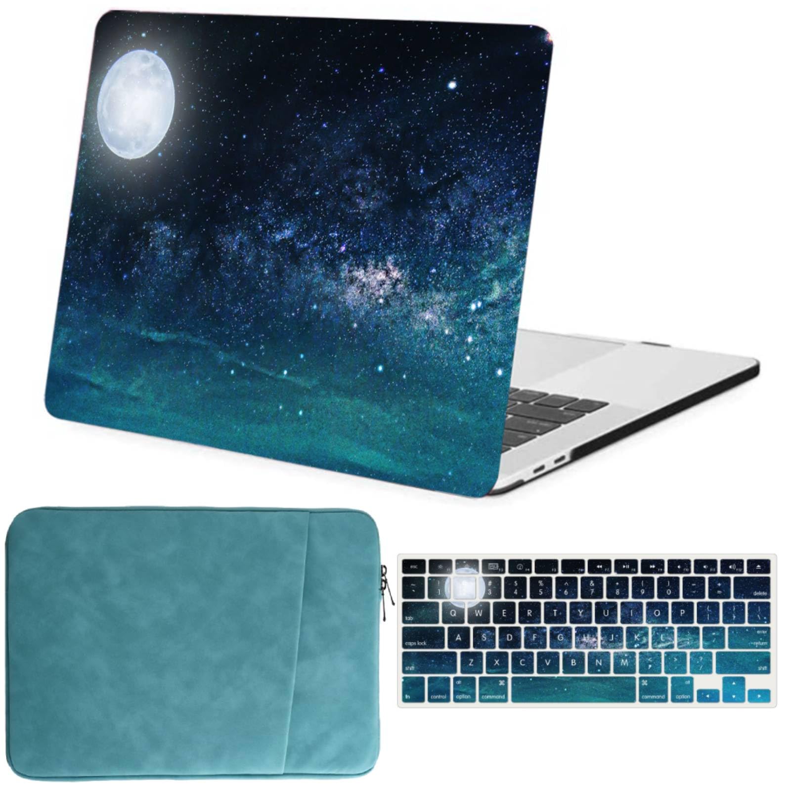 Carcasa MacBook Pro 16 Luna Vía Láctea con funda y protector de teclado M1 M2 M3 M4 8