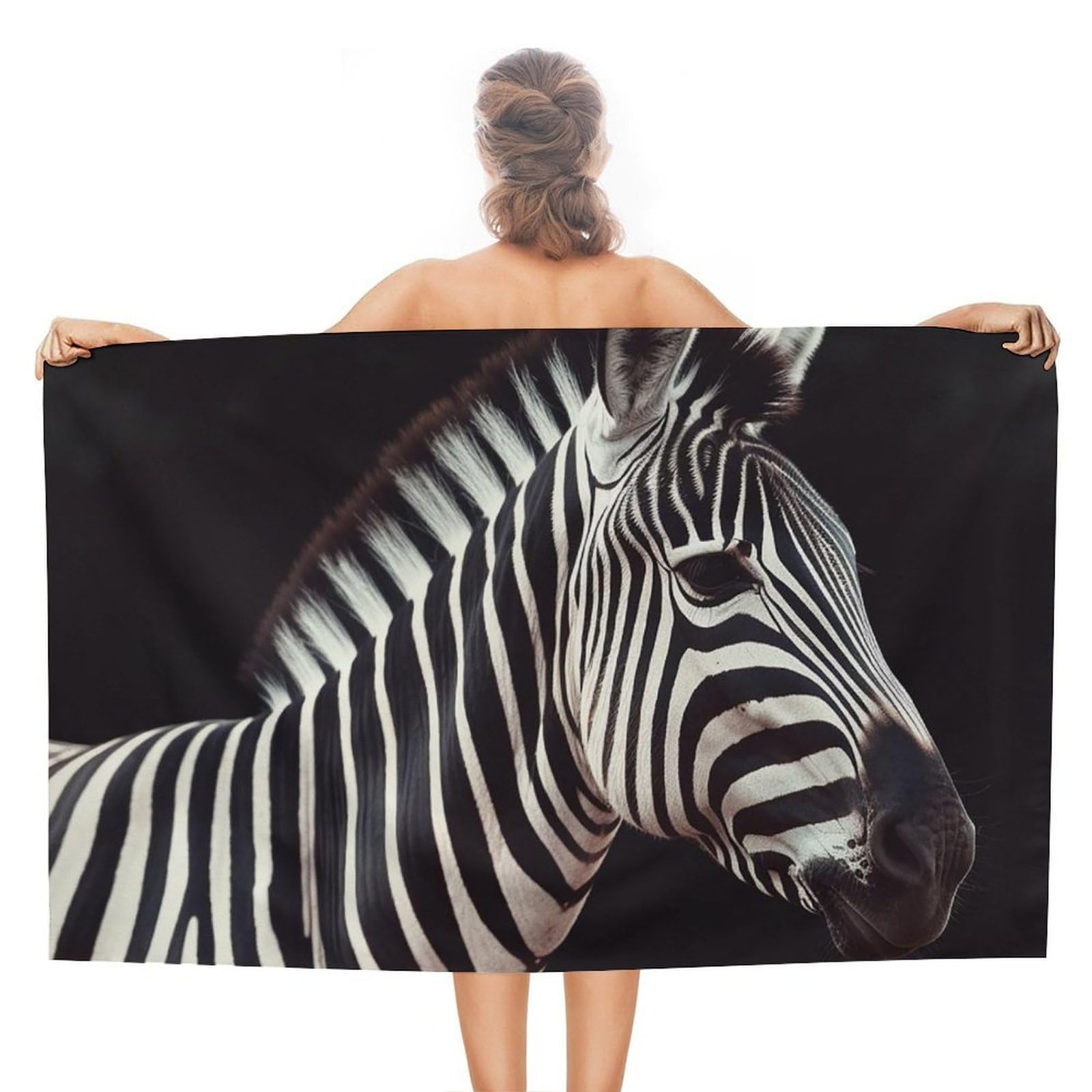 LSRCPD Beach Towels Animal Zebra Swim Swimming Pool Travel For Men Women 80X130Cm