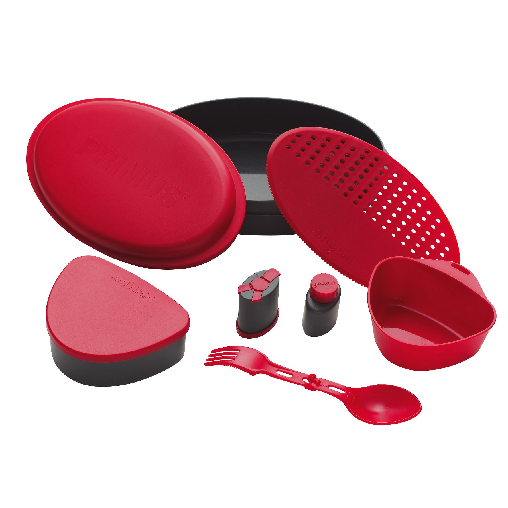 B&Q -  Outdoor Camping Plastic Meal SetRed