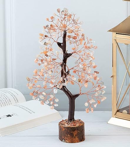 Miniatura 2 de ZAICUS Árbol de cristal de alambre de cobre con piedra lunar múltiple, árbol de la vida, cristal curativo, árbol bonsái hecho a mano, árbol de