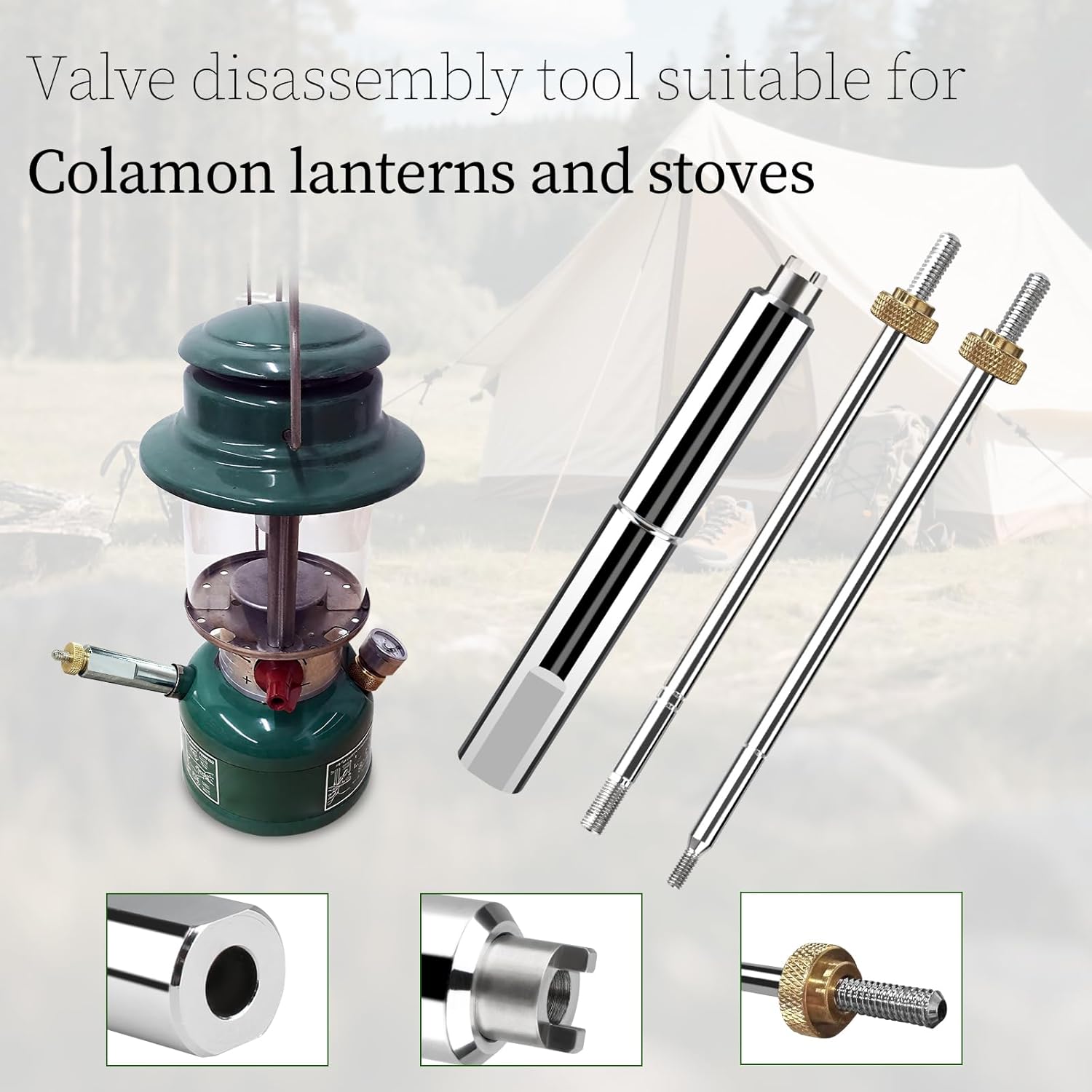 Check Valve Removal Wrench Compatible with Coleman Lantern Stove – Professional Tool for Easy Valve Removal, Tool Tips Made with High-Strength Alloy Material, Fits 200A, 220, 222, 226, 228 More Models - Image 4