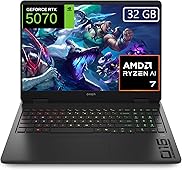 HP OMEN 16-ap0000ns - Ordenador portátil Gaming 16" 2.5K AMD Ryzen AI 7 350, 32GB RAM, 1TB SSD, NVIDIA RTX 5070, FreeDos - Negro - Teclado QWERTY Español