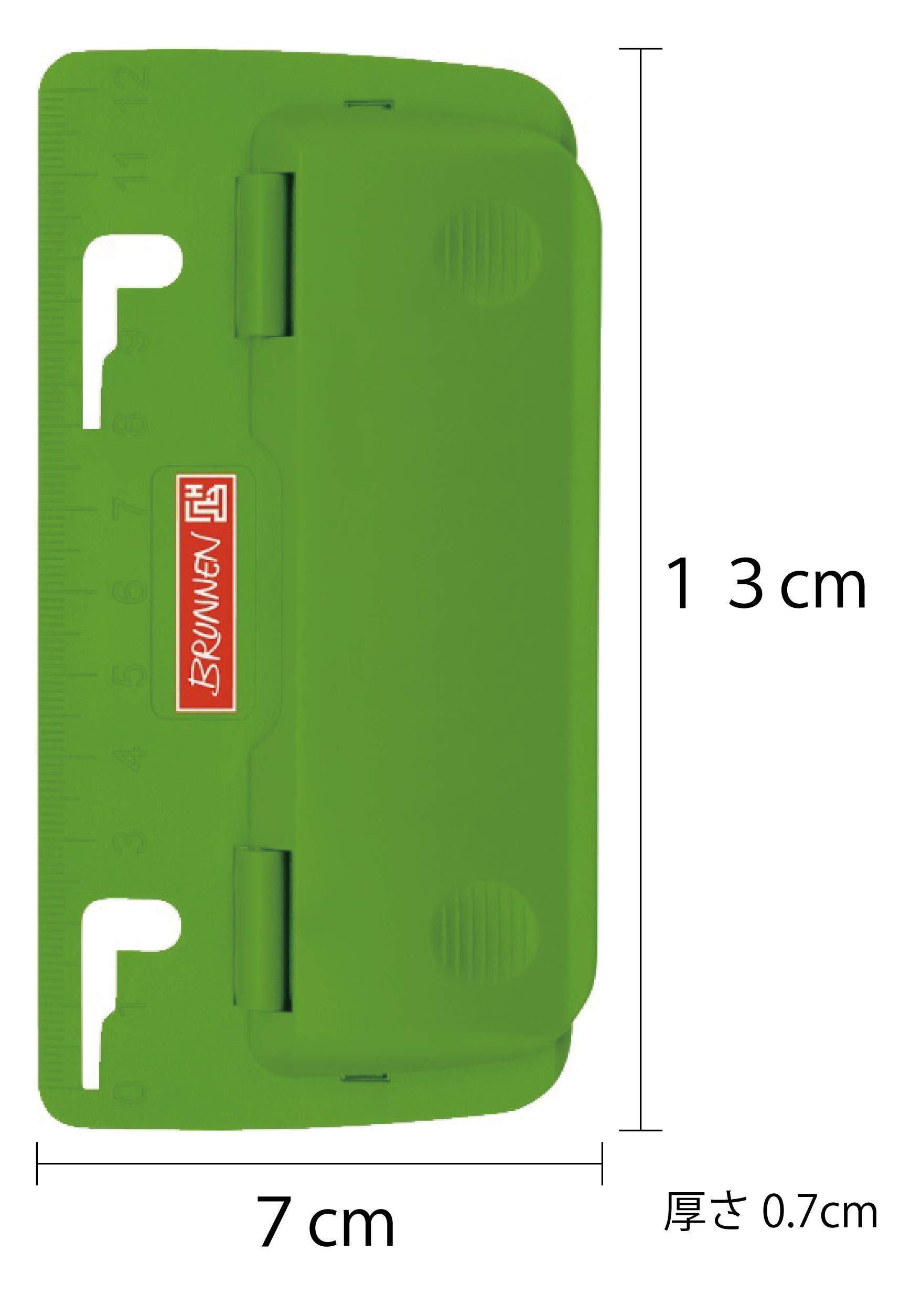 Brunnen Colour Code Office Pocket Hole Punch Hole Punch Plastic – 1/2 Sheets, Green
