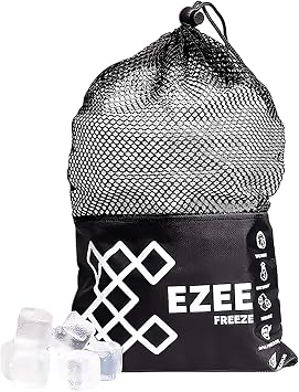 Reusable Ice Cubes for Coolers - Mini Freeze 3.5 lb Bag, 110 Clear Ice Cubes Use in Drinks, Lunch Boxes, Fishing, Refreezable Party Ice, Ice Bath