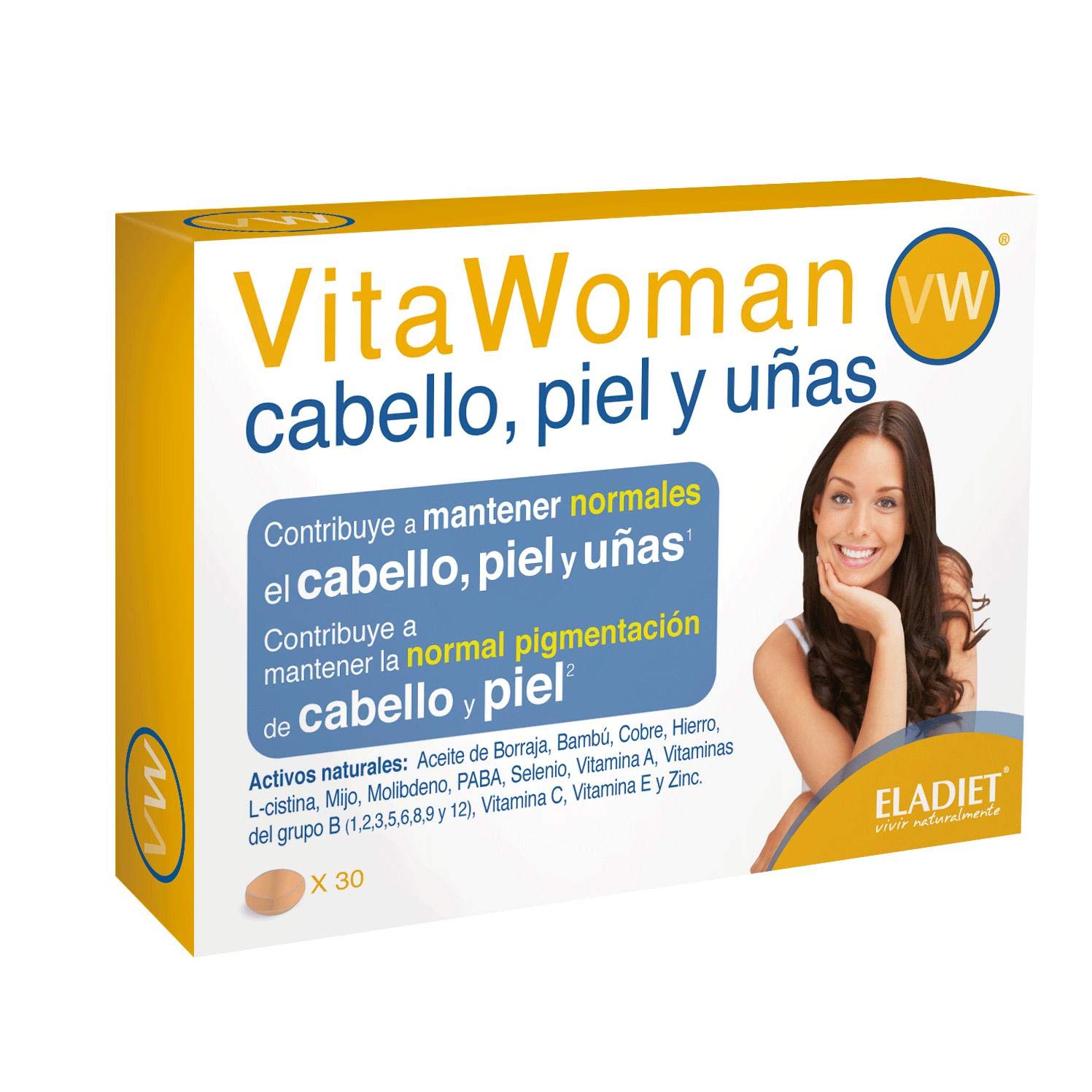 Vita Woman Hair Skin and Nails 30 Tablets by Eladiet