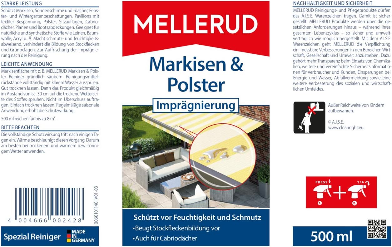 Mellerud 2001002428 Awning Waterproofer 0.5 Litre, gray, 500 ml (Pack of 1) - Image 4