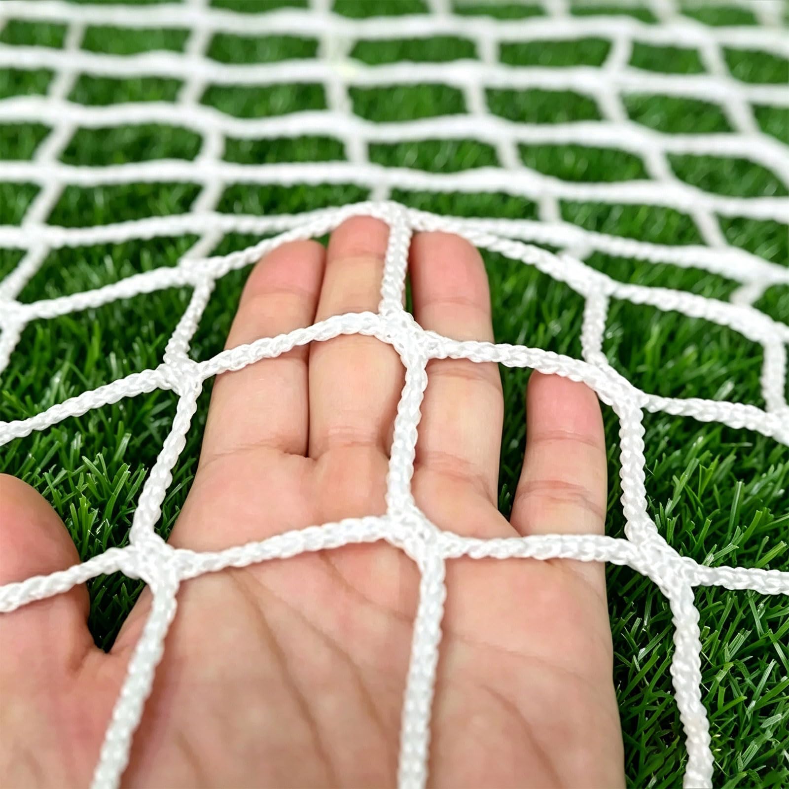 TenNuoDa White Safety Rope Net for Stairs Balcony,Protection Net for Kids Pets Knotless Polyester, Playground Patio Barrier Fence, Outdoor Patio Decoration Grid(Size:1x6M(3.3x19.7FT),Color:White)