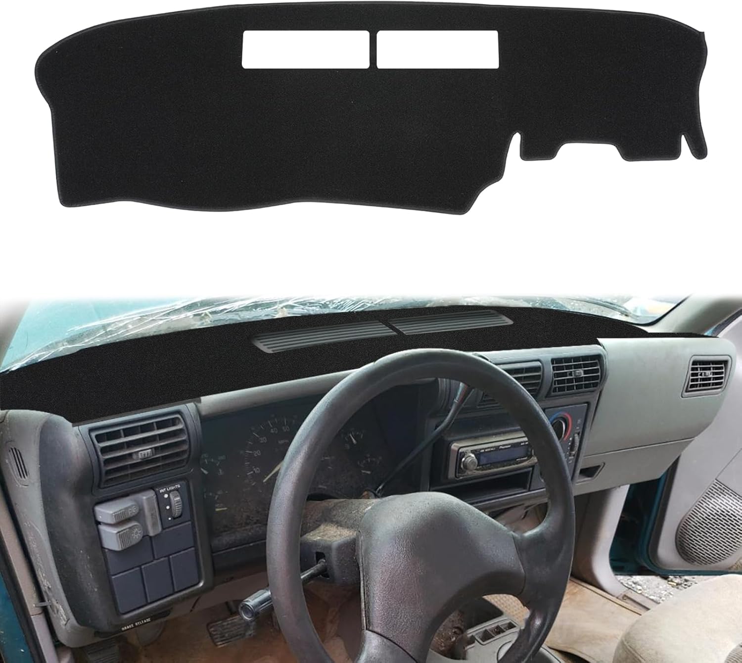 Dashboard Cover Dash Cover Mat Pad Custom Fit for 1994-1997 Chevrolet Chevy S10 Blazer/GMC Jimmy Sonoma/96-97 Olds Oldsmobile Bravada(94-97 Black)