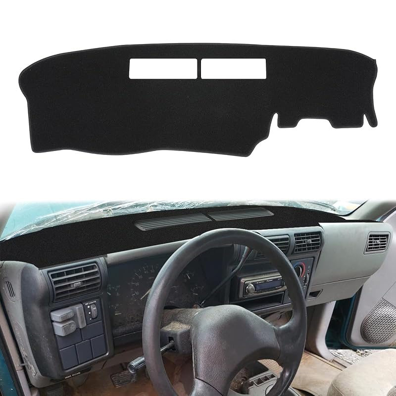 Capa para painel em carpete preta para Chevrolet S10 Blazer, GMC Jimmy e Sonoma 1994–1997 BLIBLIUNIT JZS10ZGD9497B