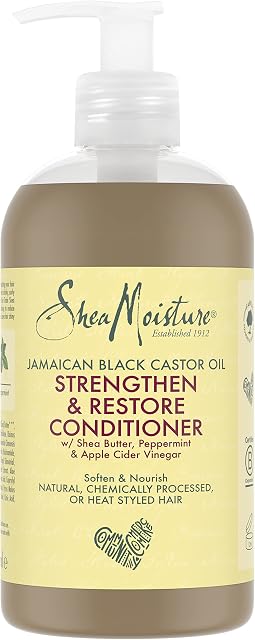 SheaMoisture Jamaican Black Castor Oil no silicones or sulphates Strengthen & Restore Conditioner for chemically processed, heat styled or natural hair 384 ml