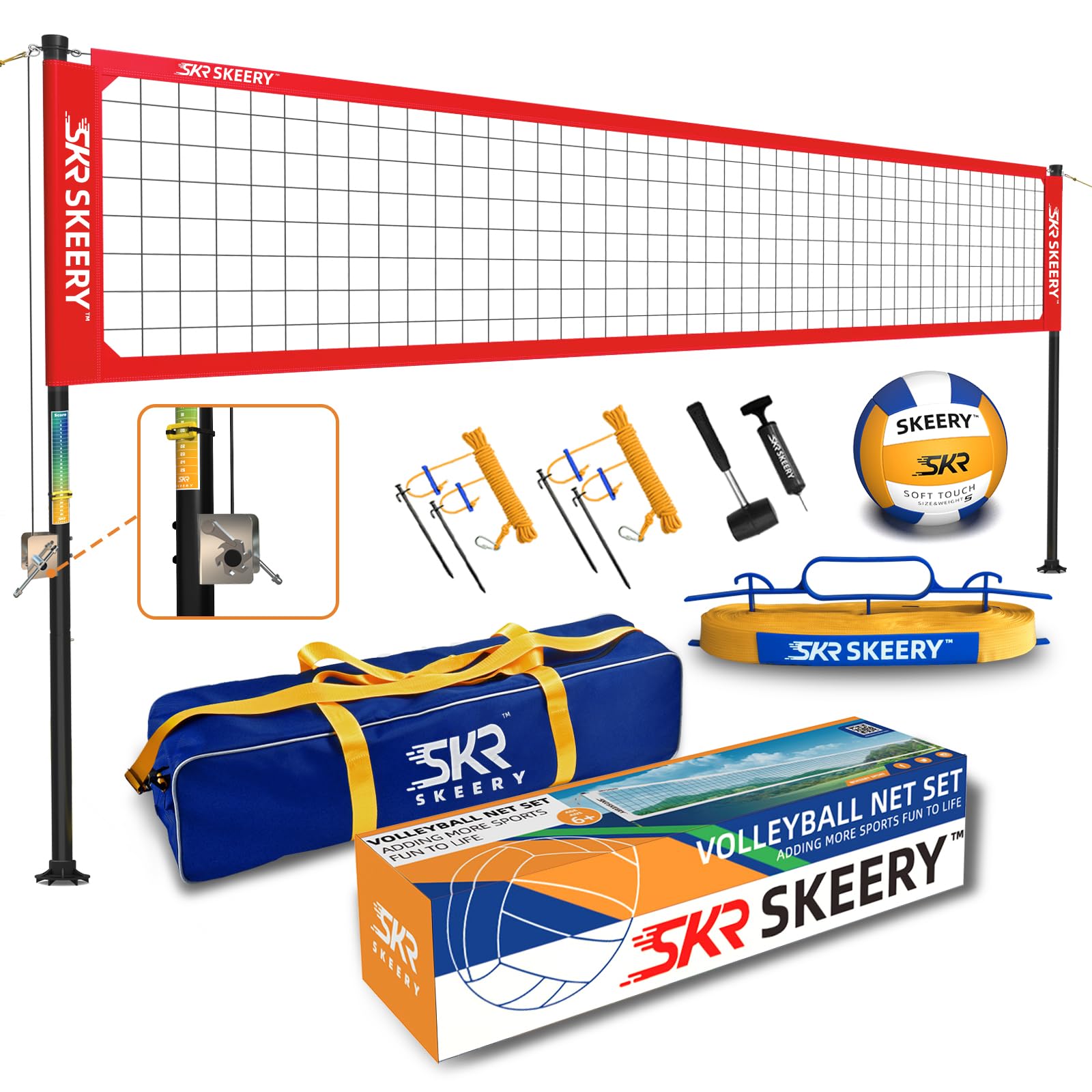 SKEERY Outdoor Heavy Duty Volleyball Net