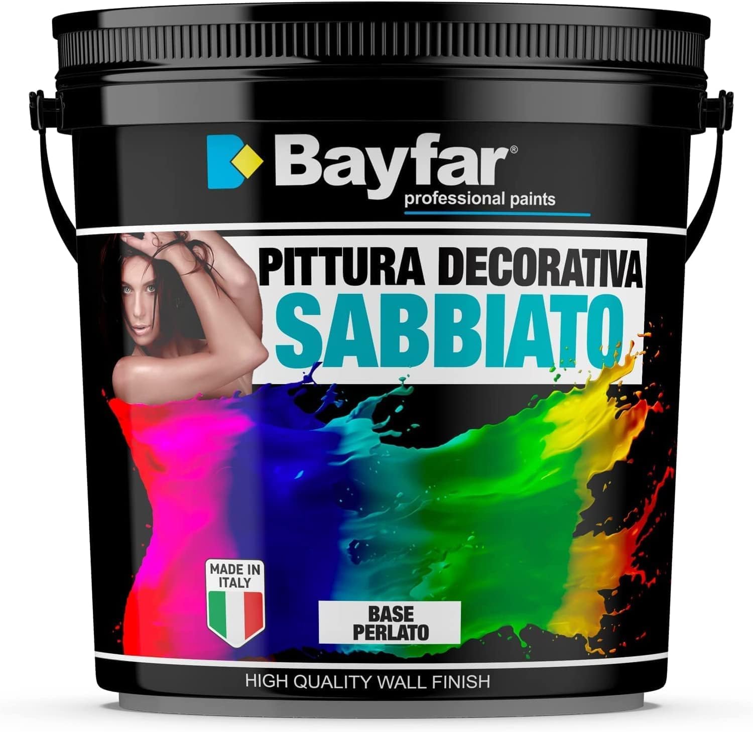 Pittura decorativa per interni Perlato effetto Sabbiato 2,5 Lt - Bayfar (Grana fine)