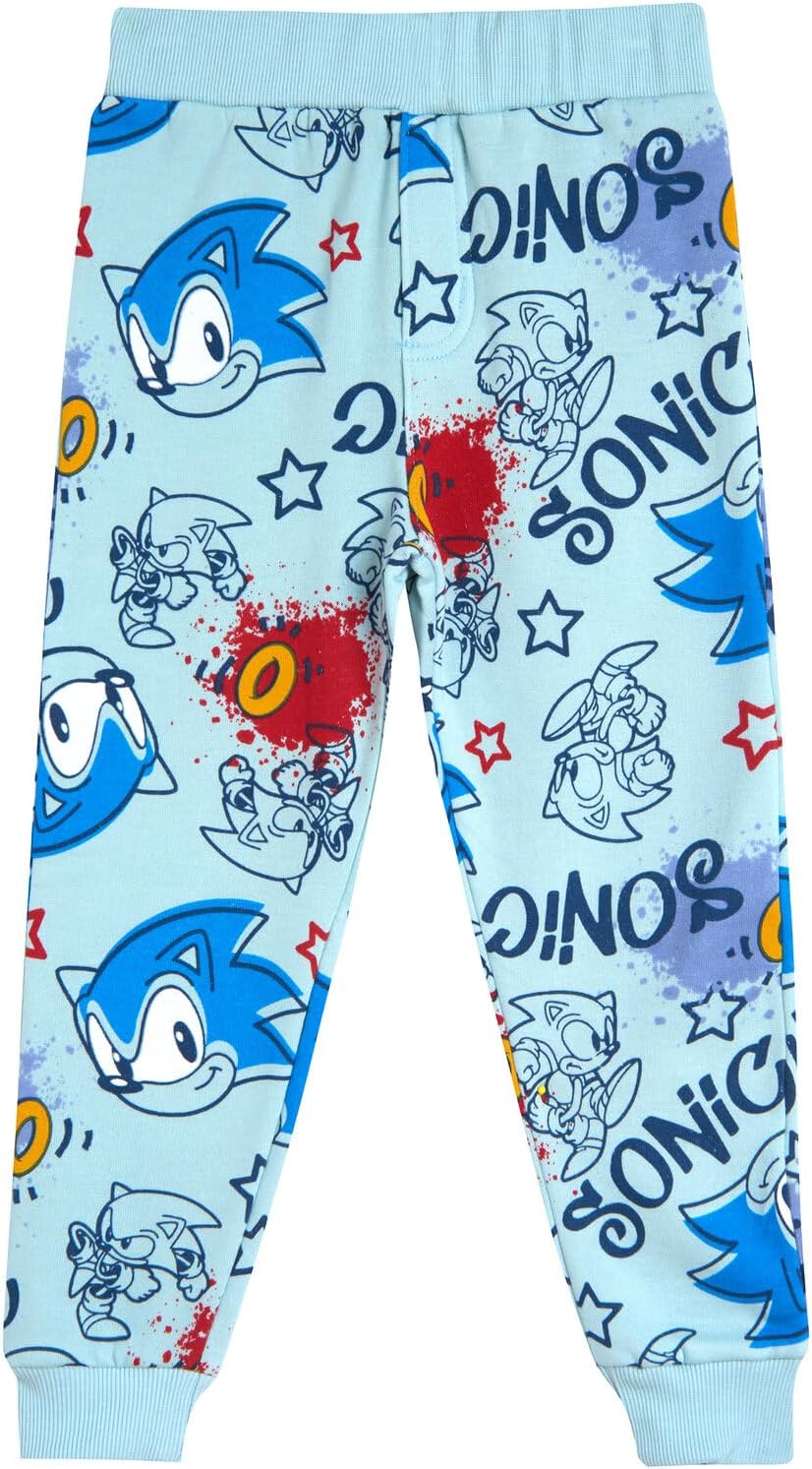 SEGA Sonic the Hedgehog Fleece Pullover Hoodie and Pants Outfit Set Toddler to Big Kid Sizes (2T - 18-20) - Image 3