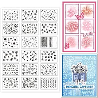GLOBLELAND Mini Marks Pattern Clear Stamps Background Rubber Clear Stamps Star Heart Backgroun Clear Stamps for DIY Scrapbooking Photo Album Decorative Cards Making 6.3x4.33inch - Buy now
