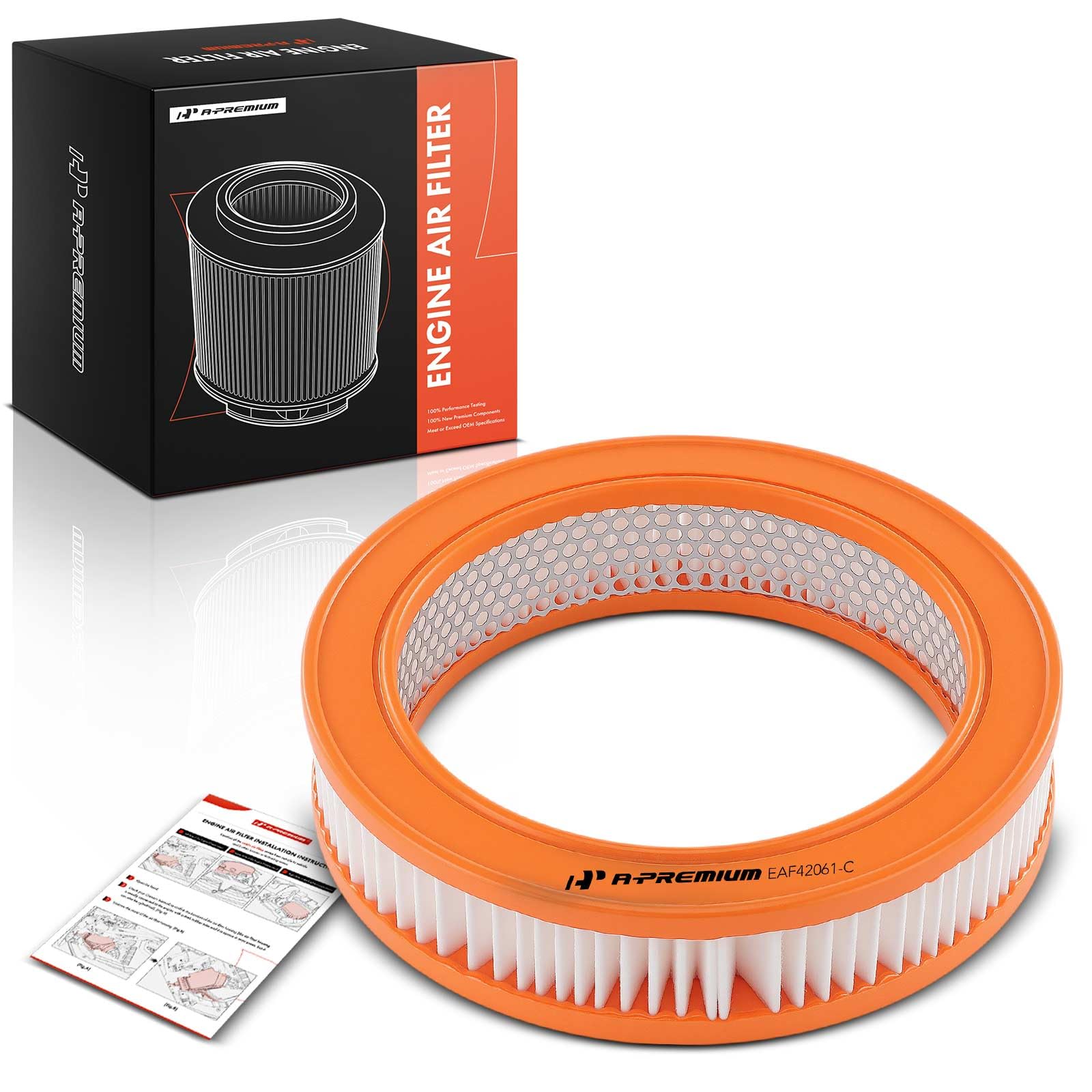 A-Premium Engine Air Filter Compatible with Mitsubishi Mirage 1985-1988 & Hyundai Excel 1986-1989, Stellar 1987 & Plymouth Colt 1984-1990 & Dodge Colt