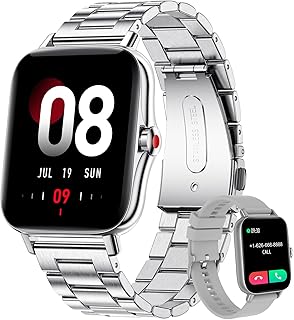 Smart Watch with Bluetooth Call for Men,Fitness Tracker 1.69" HD Display Smartwatch for Android iOS with Heart Rate Sleep Blood Oxygen Monitor,IP67 Waterproof Fitness Smartwatch Step Counter for Men