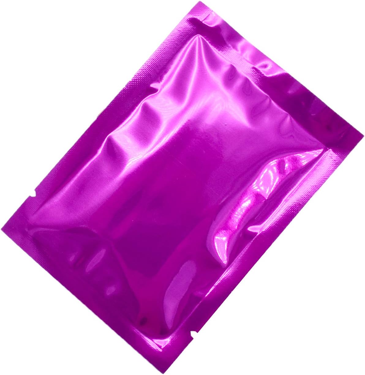 QQ Studio 100 PCS Metallic Mylar Foil Open Top Sealable Bags (12x18cm(4.7x7"), 100x Rose)