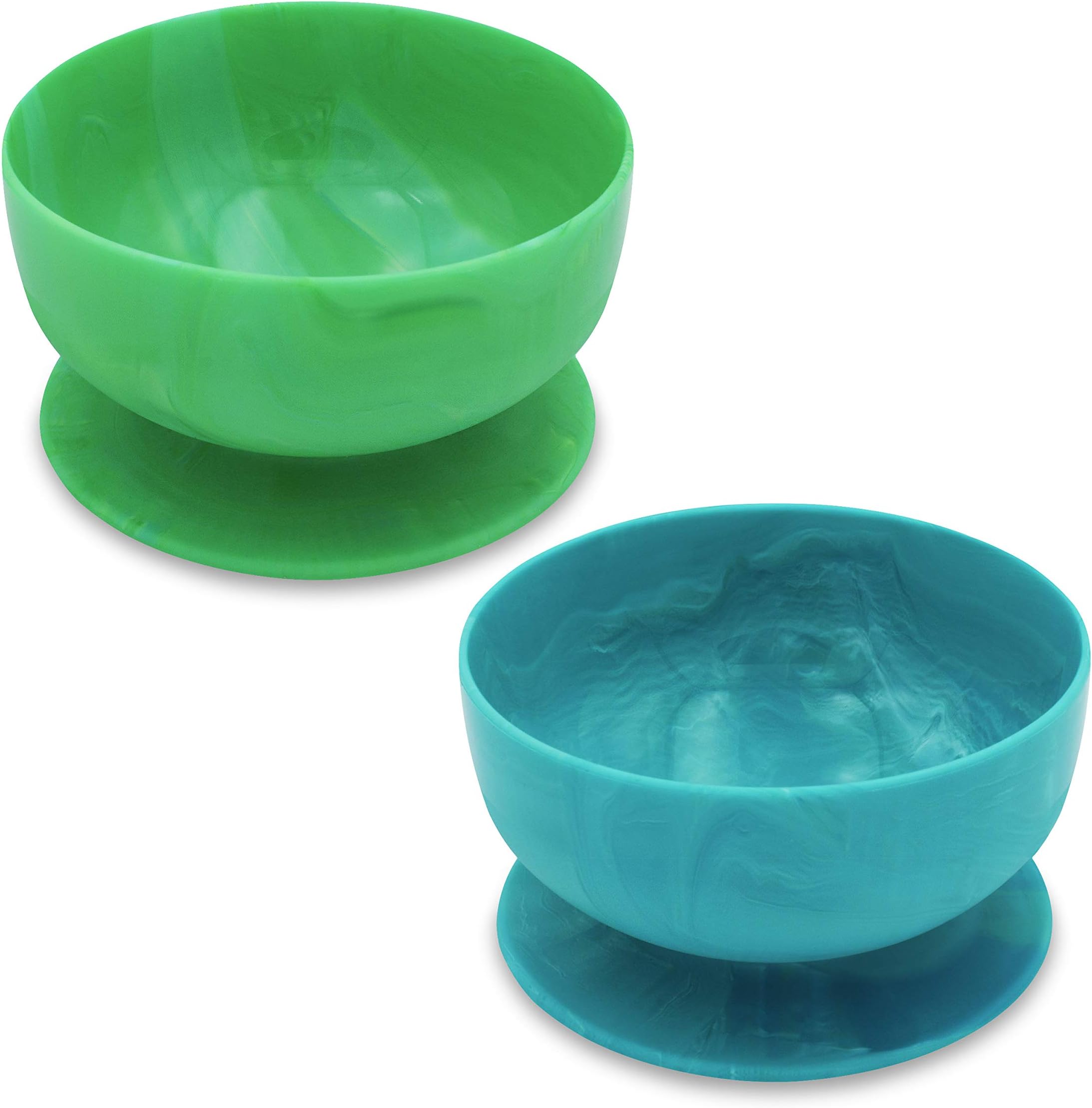 Silicone Baby Suction Bowls | Non Slip Extra Strong Suction Base with Durable and Firm Bowl | Ideal for Infant and Toddler Baby Led Feeding | Small 2 CT