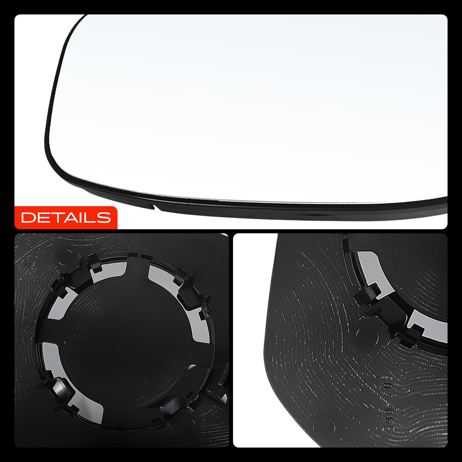 Frankberg Vetro per Specchio auto esterno Destra asferico Manuale Chiaro Compatibile con Tourneo Courier B460 MPV Replace# ET7617K740AA