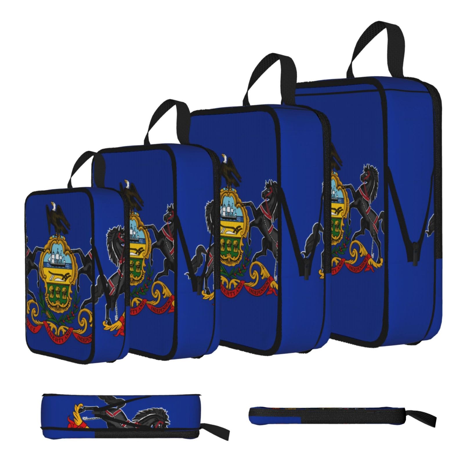Pennsylvania State Flag Compression Packing Cubes 4 Piece Set