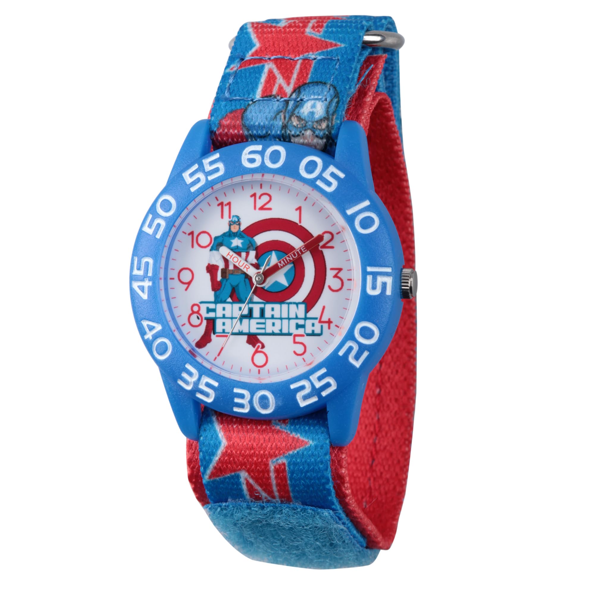 Montre Captain America avec bracelet nylon bleu résistant