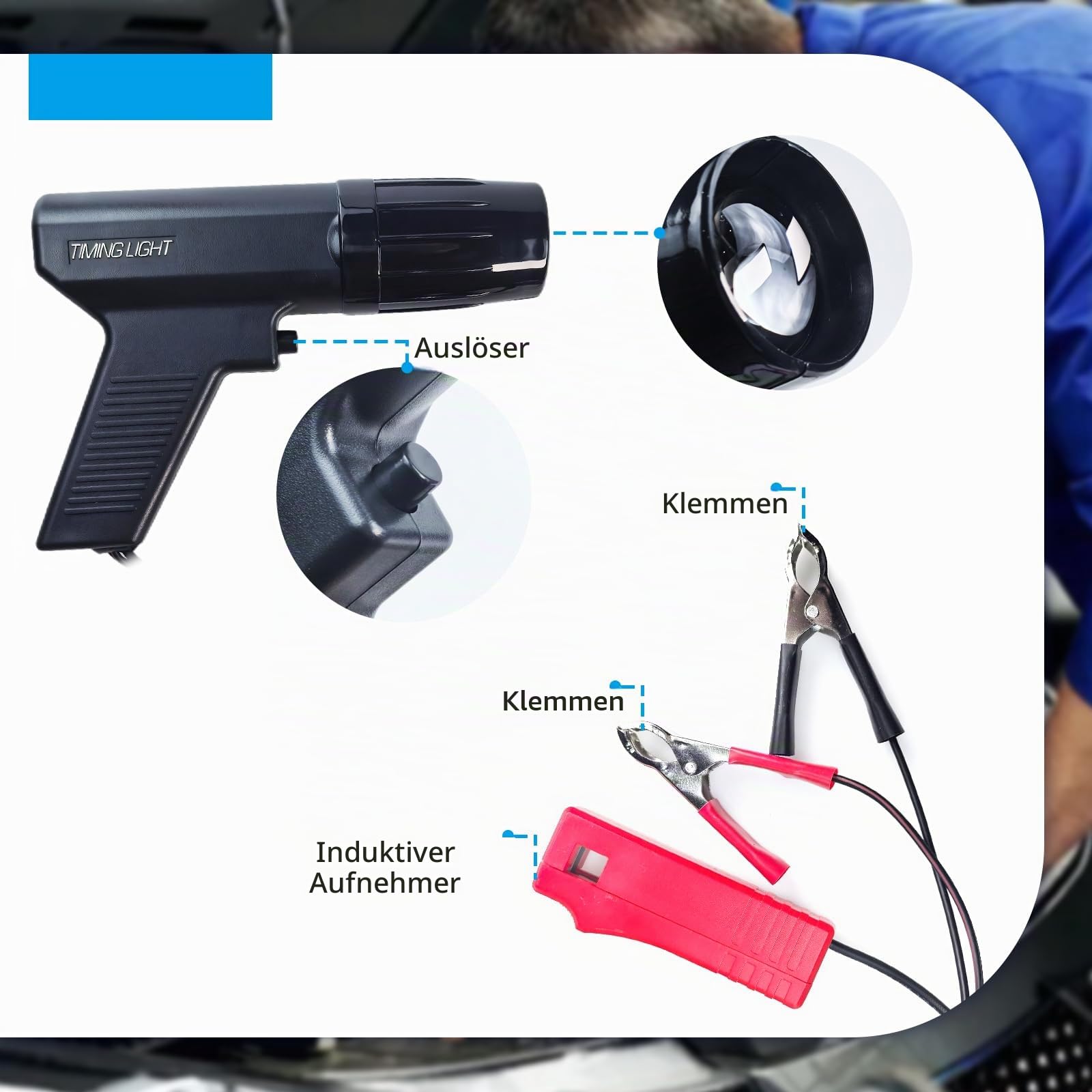 Zündlichtpistole Stroboskoplampe Motor Zündzeitpunktpistole Blitzer