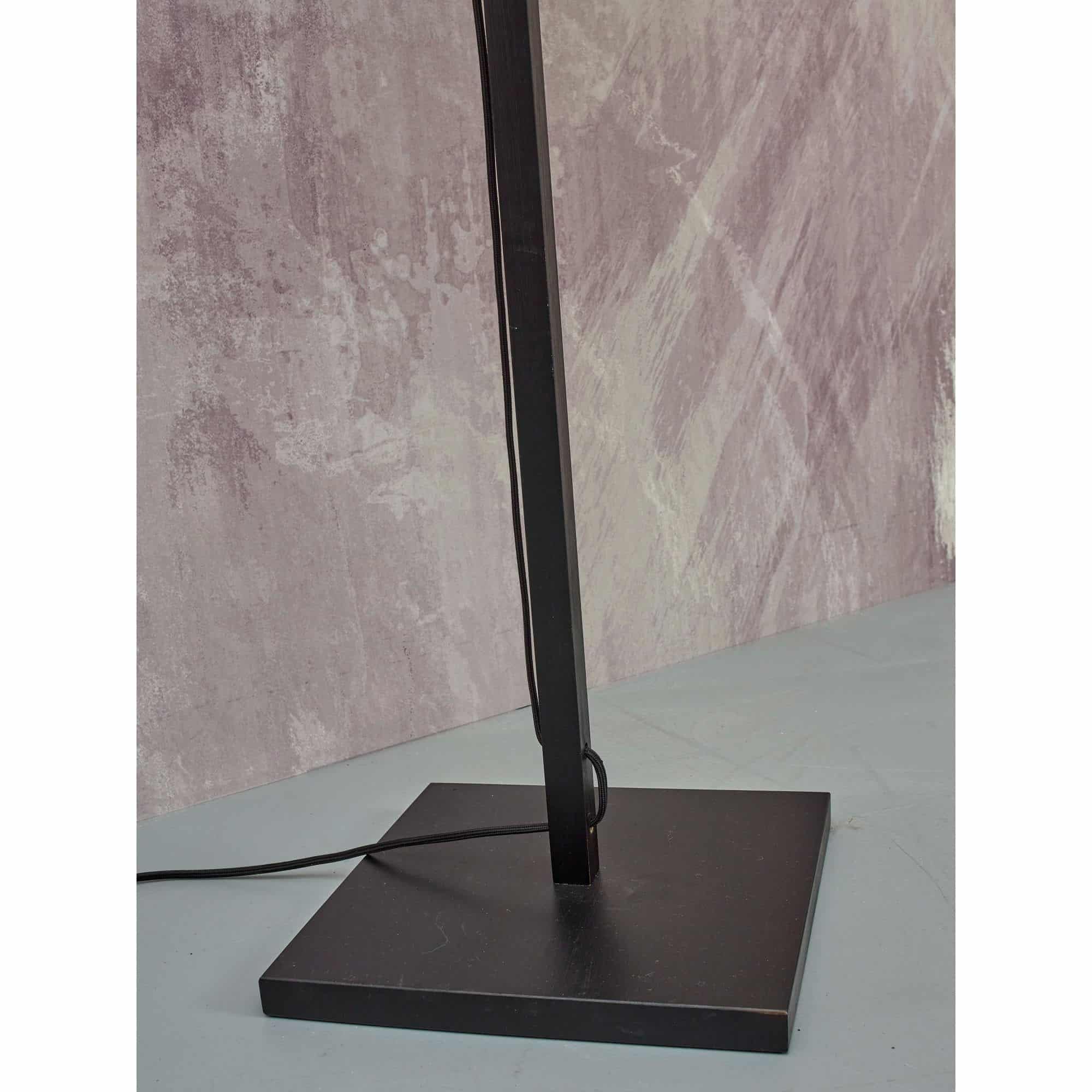 Good&Mojo [W] Lampe sur pied Java avec étagère Noir 50 x 22 cm