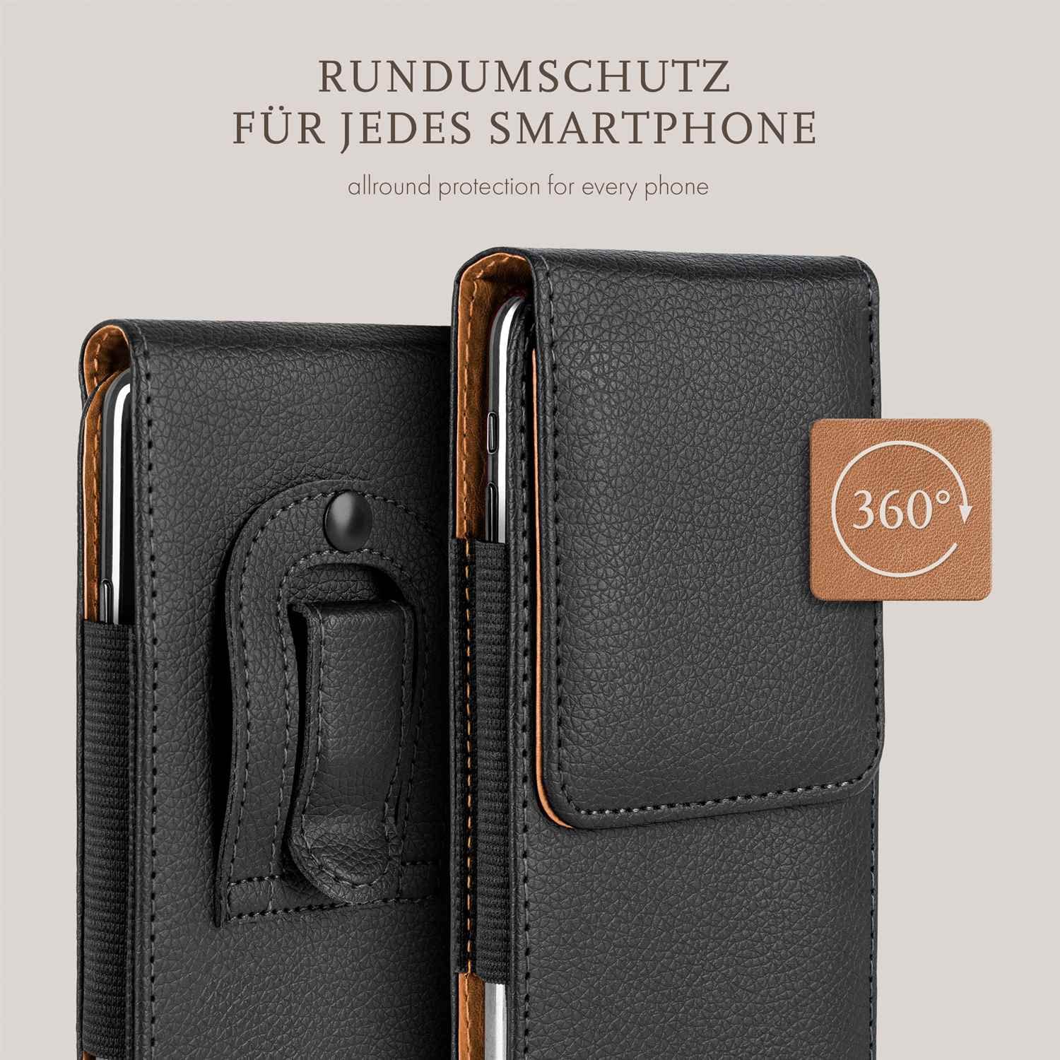 Moex Plug Cover Per LG G8X ThinQ – Pelle Vegana Con Clip Cintura E Chiusura Magnetica