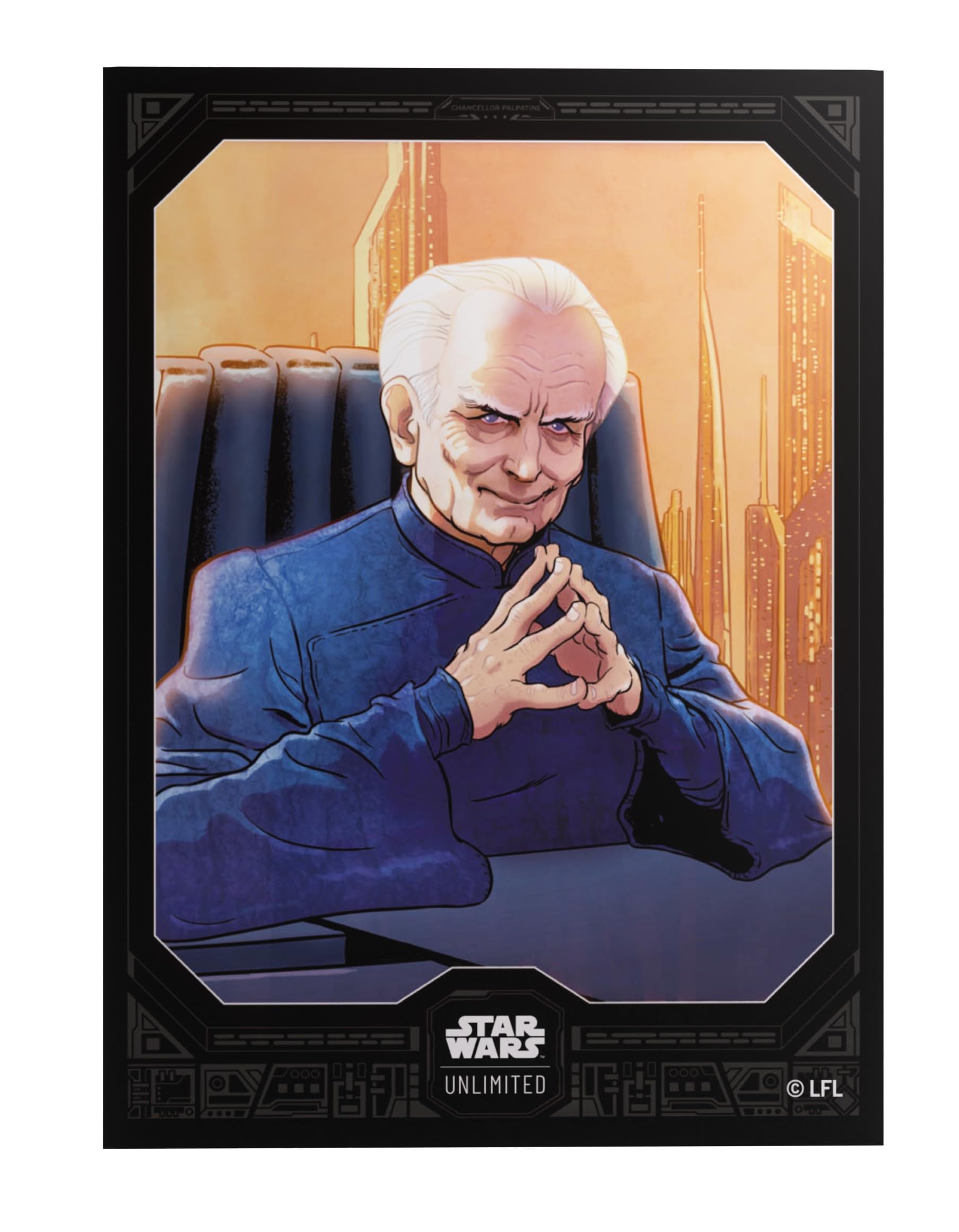 Gamegenic | Star Wars: Unlimited Premium Art Sleeves - Chancellor Palpatine | Trading Card Game Accessory