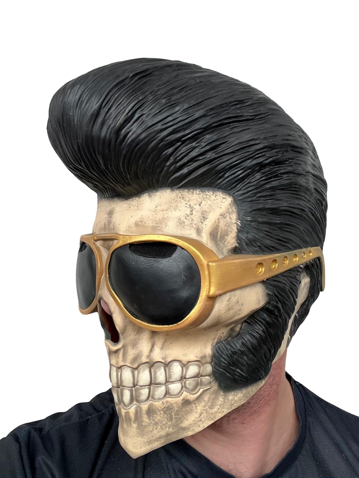Rubber Johnnies Dead King of Rock'n'Roll Mask, Full head Latex MASK, Adult, Large, Halloween Masks