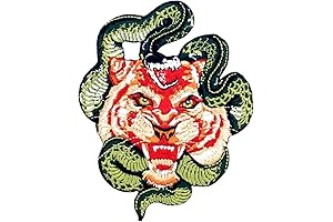 The Roaring Tiger and Snake Embroidered Patch