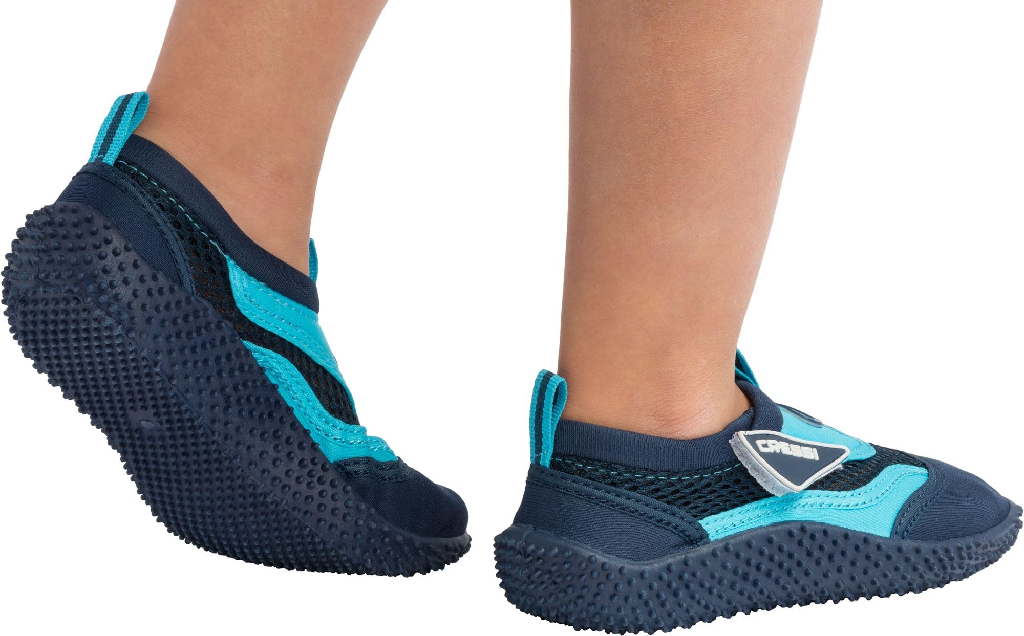 CRESSI Coral JR Chaussures de Plage et d’Eau pour Enfants Respirantes en Néoprène avec Semelle Antidérapante Protection contre Rochers Oursins Sable Chaud Idéales Piscine Mer et Bateau